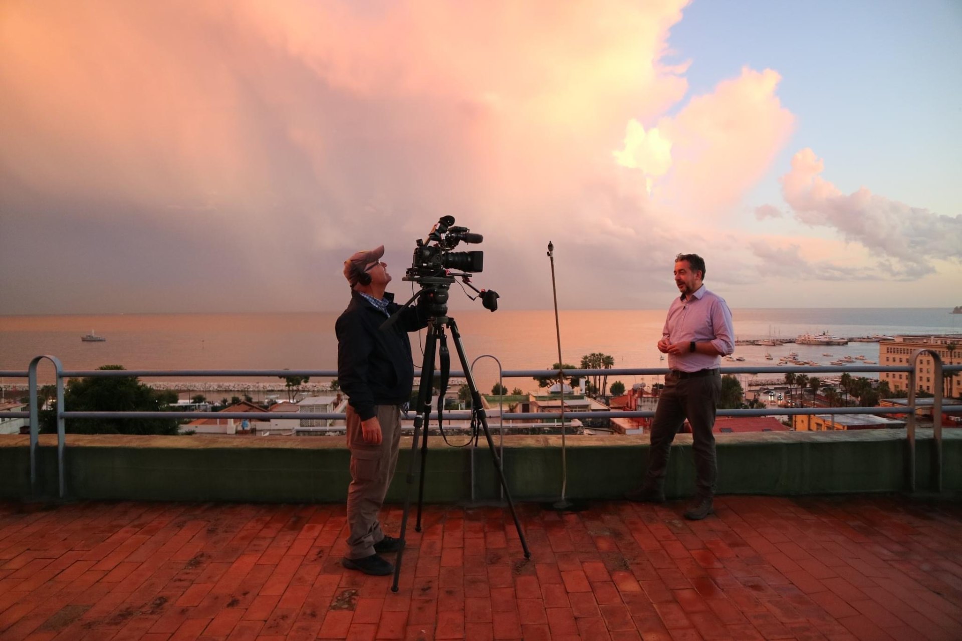 A memory film being captured at golden hour
